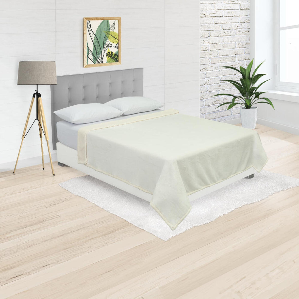 Cobija Ovejera Cibraja Blanco 180x190cm Fondo Entero - Cobijas y Mantas | Bylmo