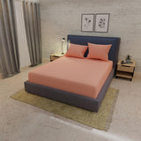 Sábana Ajustable My House Salmón Fondo Entero Para Cama Doble 140 X 190 Cm - Sabanas | Bylmo