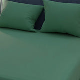 Sábana Ajustable My House Verde Militar Claro Fondo Entero Para Cama Doble 140 X 190 Cm - Sabanas | Bylmo