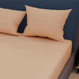 Sábana Ajustable My House Naranja Claro Fondo Entero Para Cama Doble 140 X 190 Cm - Sabanas | Bylmo