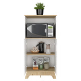 Mueble Microondas Bicolor Blanco y Duna 40x130cm Sin Cajones - Alacenas y Muebles Microondas | Bylmo