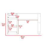 Escritorio Home Blanco 120.2x75.6cm con Organizado de Libros - Escritorios | Bylmo