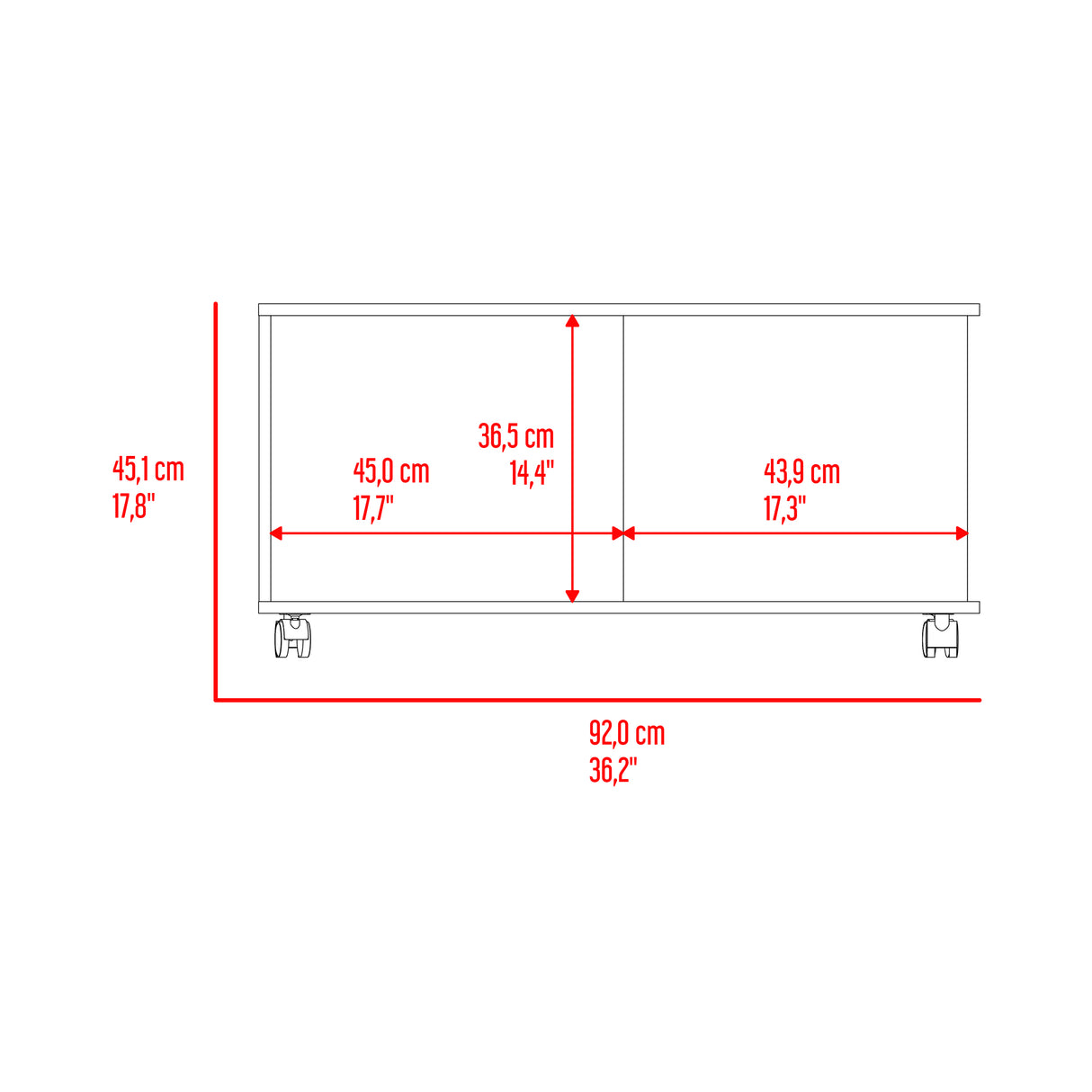 Mesa de Centro Patrick Fresno Europeo 92x45.1cm Rectangular con Patas - Mesas de Centro | Bylmo