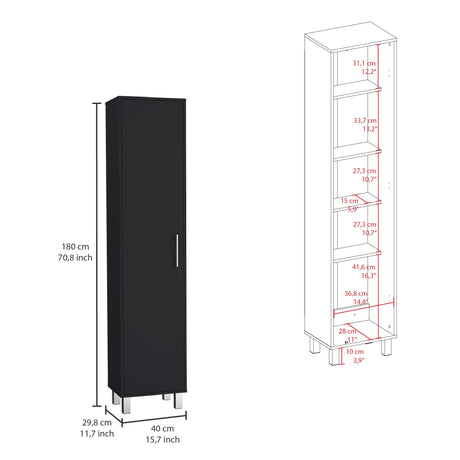 Mueble de Aseo Laska Wengue 40x180cm con Cuatro Cajones - Muebles de Aseo y Ropas | Bylmo