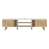 Rack de TV Shawnee Fresno Europeo y Capri 200x50cm para TV Hasta 75 pulgadas - Muebles de TV | Bylmo