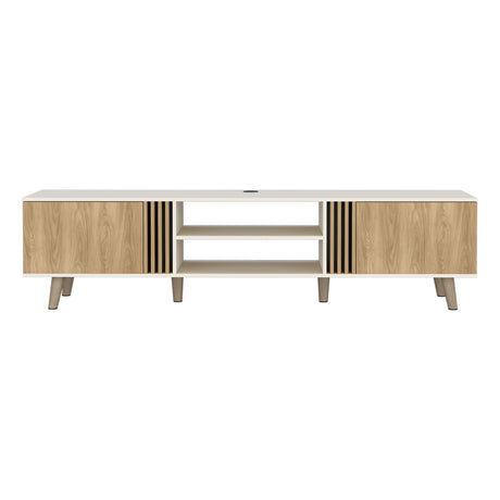 Rack de TV Shawnee Fresno Europeo y Capri 200x50cm para TV Hasta 75 pulgadas - Muebles de TV | Bylmo