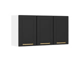 Mueble Superior Negro 105x52cm con Tres Puertas - Muebles Superiores | Bylmo