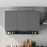 Mueble Superior Gris 120x79.5cm con Tres Puertas - Muebles Superiores | Bylmo