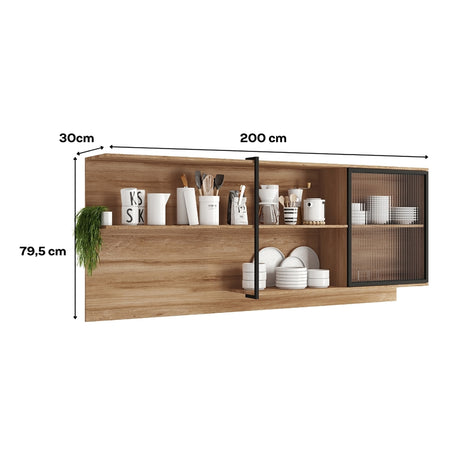 Mueble Superior Freijo 200x79.5cm con Cuatro Cajones - Muebles Superiores | Bylmo