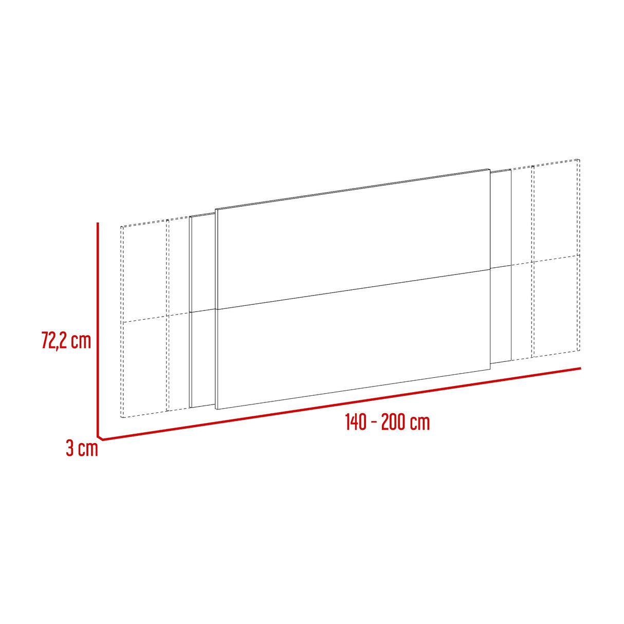 Cabecero Ajustable Neuss Fresno Europeo y Wengue 200x72.3cm para Cama Queen - Cabeceros | Bylmo