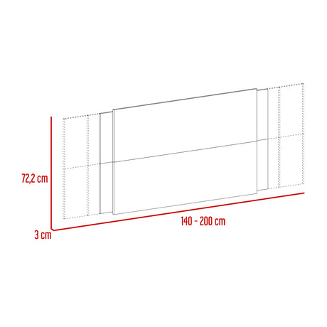 Cabecero Ajustable Neuss Fresno Europeo y Wengue 200x72.3cm para Cama Queen - Cabeceros | Bylmo