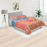 Cubrelecho Español Solicrele Rosado y Azul de Corazones Para Cama Sencilla 100 X 190 Cm - Tendidos y Cubrelechos | Bylmo