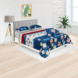 Cubrelecho Español Ambete Gris y Rojo de Líneas Étnicas Para Cama Semidoble 120 X 190 Cm - Tendidos y Cubrelechos | Bylmo