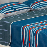 Cubrelecho Español Ambete Azul de Miniprint Para Cama Doble 140 X 190 Cm - Tendidos y Cubrelechos | Bylmo