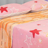 Cubrelecho Español Ambete Naranja de Corazones Para Cama Doble 140 X 190 Cm - Tendidos y Cubrelechos | Bylmo