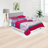 Cubrelecho Español Ambete Blanco y Azul Claro de Mariposas Para Cama Semidoble 120 X 190 Cm - Tendidos y Cubrelechos | Bylmo