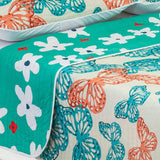 Cubrelecho Español Ambete Verde de Flores Para Cama Semidoble 120 X 190 Cm - Tendidos y Cubrelechos | Bylmo