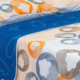 Cubrelecho Español Ambete Azul y Blanco de Letras Para Cama Sencilla 100 X 190 Cm - Tendidos y Cubrelechos | Bylmo