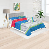 Cubrelecho Español Ambete Azul de Flores Para Cama Sencilla 100 X 190 Cm - Tendidos y Cubrelechos | Bylmo