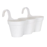 Matera Balcony Capri Triple Blanco 54x28cm Cónica Para Barandas - Materas y Macetas | Bylmo
