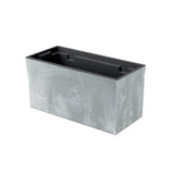 Matera Urbi Case W Beton Gris Concreto 40x20cm Rectangular Para Barandas - Materas y Macetas | Bylmo