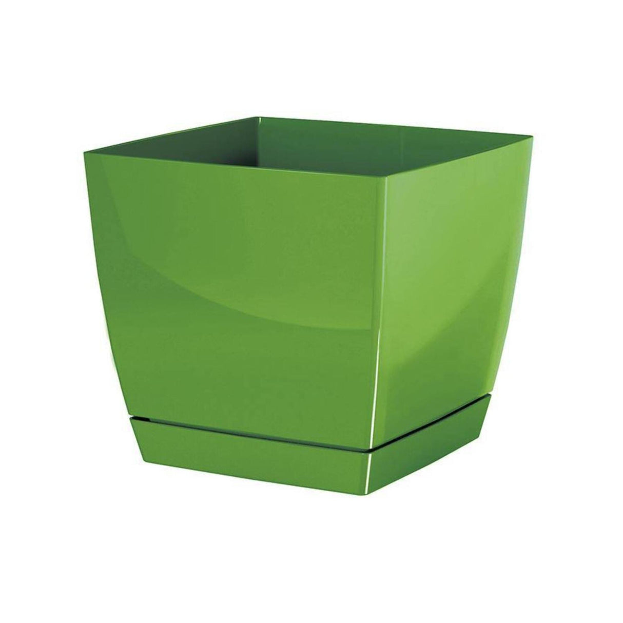 Matera Coubi Square Verde Oliva 24x22cm Cuadrada De Escritorio - Materas y Macetas | Bylmo