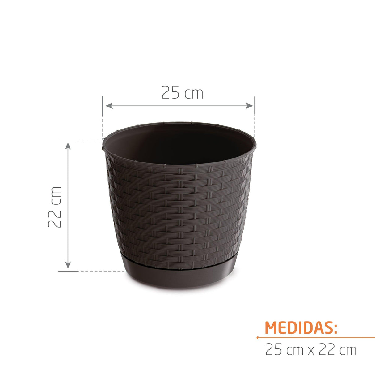 Matera Ratolla Round Cafe 25x21.9cm Cónica De Escritorio - Materas y Macetas | Bylmo