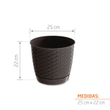 Matera Ratolla Round Cafe 25x21.9cm Cónica De Escritorio - Materas y Macetas | Bylmo