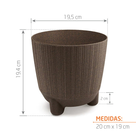 Matera Ryfo N Eco Cafe 19.5x19.4cm Cónica De Escritorio - Materas y Macetas | Bylmo