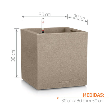 Matera Canto Arena 30x30cm Cuadrada Tradicionales De Piso Con Sistema de Riego Automático - Materas y Macetas | Bylmo