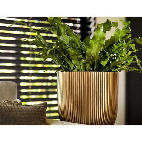 Matera Conic Round Groove Oro 24x21cm Cónica De Escritorio - Materas y Macetas | Bylmo