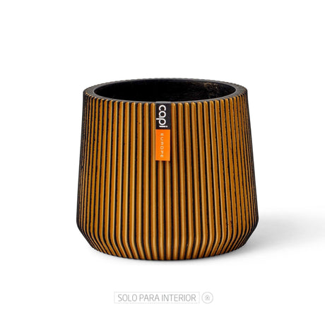 Matera Conic Bag Groove Oro 20x17cm Cónica De Escritorio - Materas y Macetas | Bylmo
