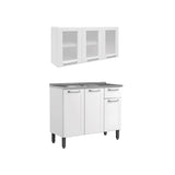 Cocina Integral Blanco 105x89.2cm Con Mesón Con Pozuelo Izquierda - Cocinas | Bylmo