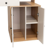 Escritorio Alfari Fresno Europeo Capri 135x133.6cm con Organizador de Libros y Archivador - Escritorios | Bylmo