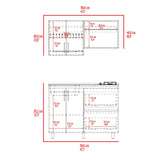Cocina Cornell Fresno Europeo Blanco 119.7x90cm con Mesón y Pozuelo Izquierdo - Cocinas | Bylmo