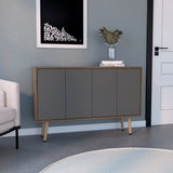 Bifera Oslo Bellota Plomo 117.1x77.6cm con Patas y Cuatro Compartimientos - Bifes y Arrimos | Bylmo