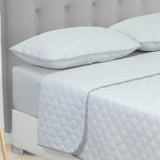 Cubrelecho Doble Faz Convex Blanco Para Cama Doble 140 X 190 Cm Fondo Entero - Tendidos y Cubrelechos | Bylmo