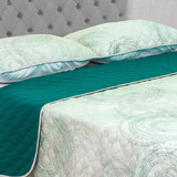 Cubrelecho Doble Faz Barcelona Verde Para Cama King 200 X 200 Cm de Círculos - Tendidos y Cubrelechos | Bylmo