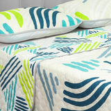 Cubrelecho Doble Faz Style Blanco Para Cama Doble 140 X 190 Cm de Líneas Entrelazadas - Tendidos y Cubrelechos | Bylmo
