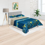 Cubrelecho Doble Faz Convex Azul Para Cama Doble 140 X 190 Cm de Símbolos Geométricos - Tendidos y Cubrelechos | Bylmo