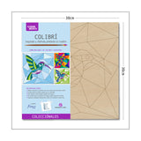 Kit Cuadro para Pintar Colibrí en MDF 30x30cm con Acrílicos y Pincel - Cuadros | Bylmo