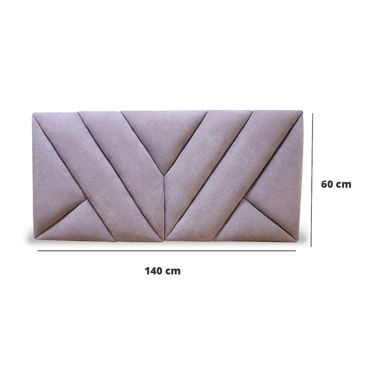 Cabecero Hug Gris Claro 140x60cm en la Pared Para Cama Semidoble - Cabeceros | Bylmo