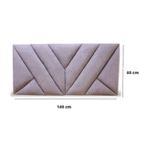 Cabecero Hug Gris Claro 140x60cm en la Pared Para Cama Semidoble - Cabeceros | Bylmo