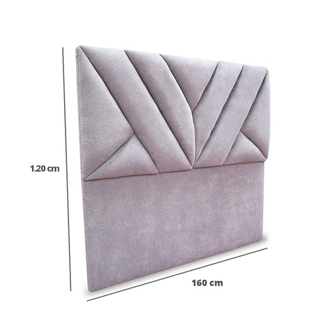 Cabecero Hug Gris Claro 160x115cm a la Estructura de la Cama Para Cama Queen - Cabeceros | Bylmo