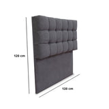 Cabecero Michel Gris Oscuro 120x115cm a la Estructura de la Cama Para Cama Semidoble - Cabeceros | Bylmo