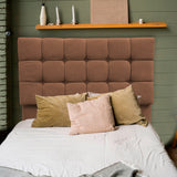Cabecero Michel Marron 160x115cm a la Estructura de la Cama Para Cama Queen - Cabeceros | Bylmo