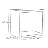Repisa Cuadro Wengue 33x30cm Cuadrada - Repisas y Percheros | Bylmo