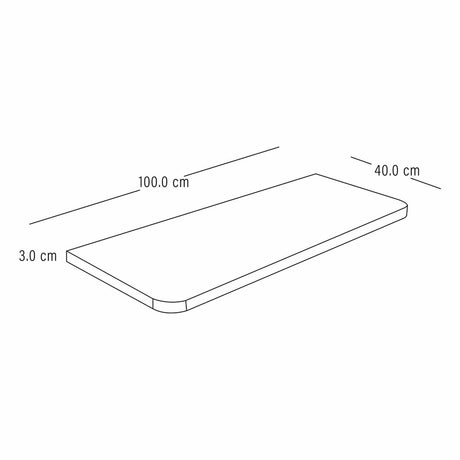 Mesón Plegable Duna 100x3cm Rectangular - Repisas y Percheros | Bylmo