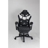 Silla Gamer Sakai 2024 Negra Blanco 55x135cm Con Espaldar Reclinable y Soporte Lumbar - Sillas de Oficina | Bylmo