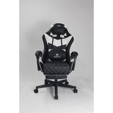 Silla Gamer Sakai 2024 Negra Blanco 55x135cm Con Espaldar Reclinable y Soporte Lumbar - SILLAS DE OFICINA | Bylmo